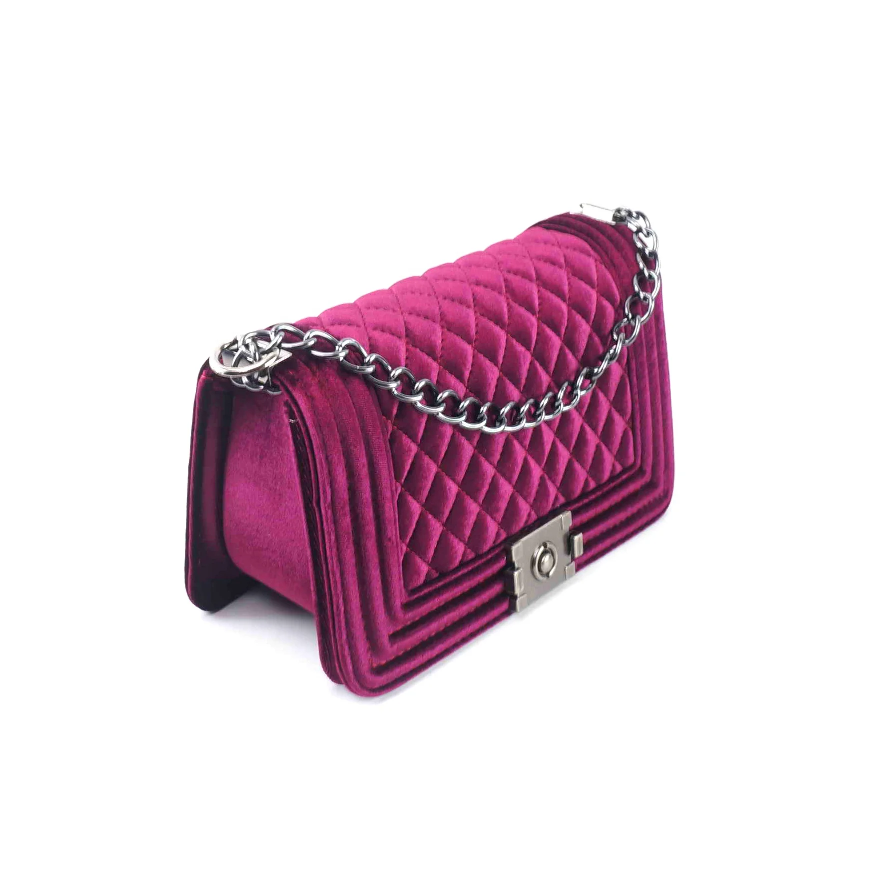 

New style wholesale velvet handbags jelly bag silicone shoulder handbag for woman ready to ship