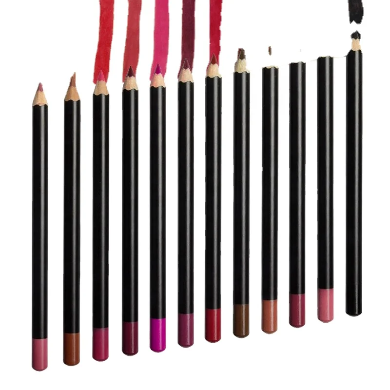 

private labeling silk pencil waterproof matte brown lip liner cosmetics