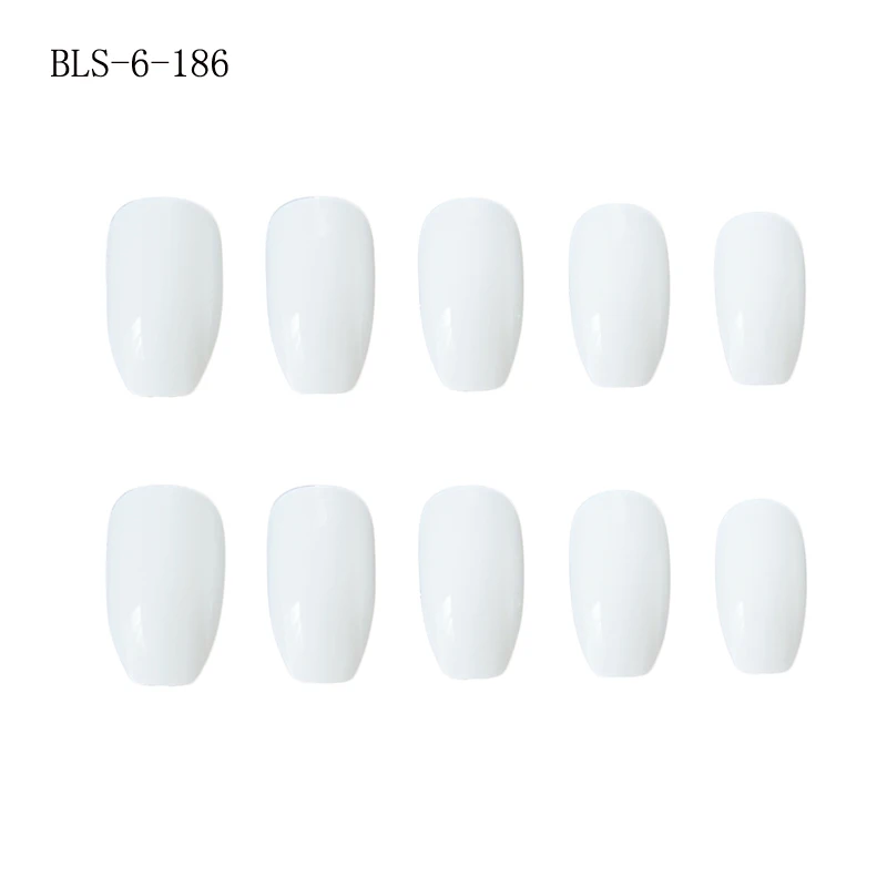 

Wholesale fashion solid color artificial nail art nails, White,camel,clear
