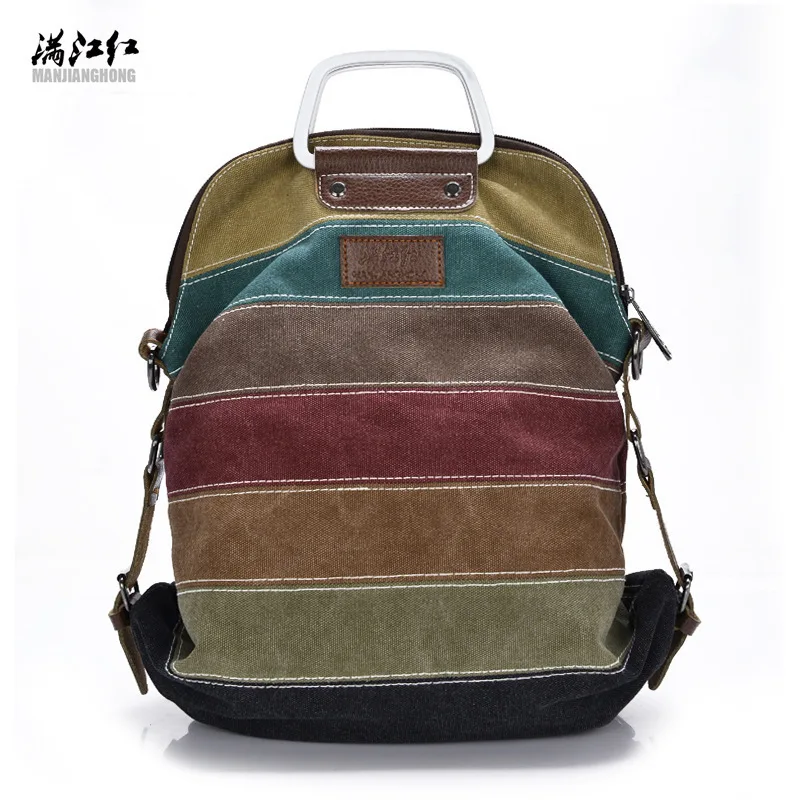 

2021 one-shoulder messenger bag canvas women large-capacity retro stitching handbag canvas bag shopping, Customizable
