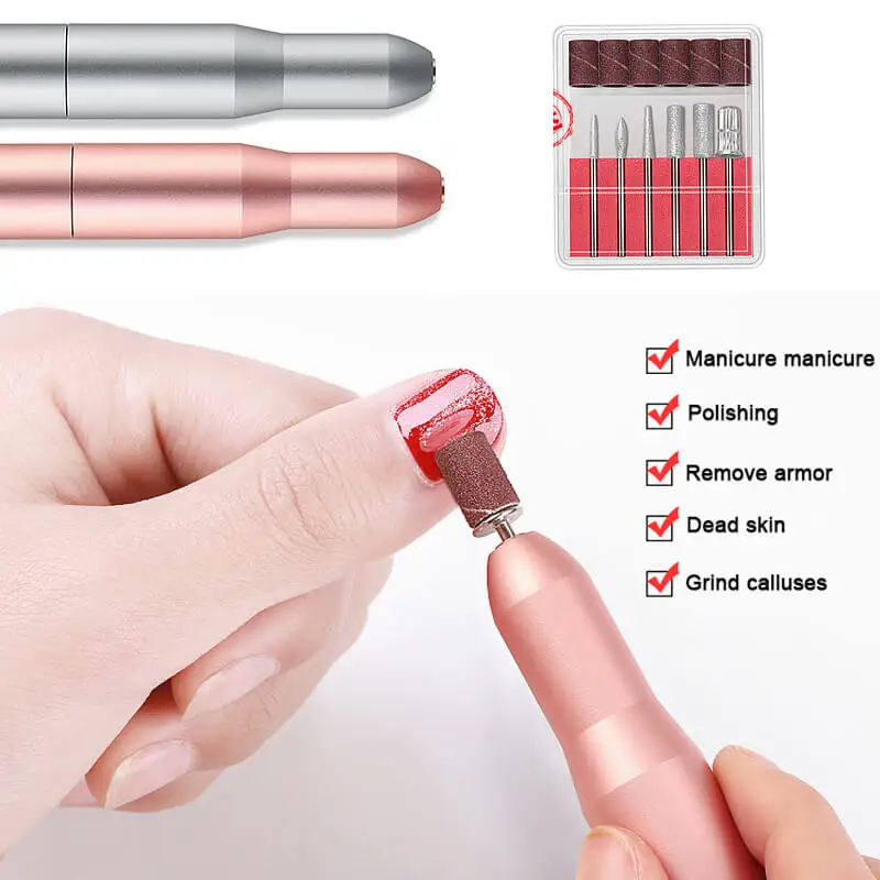 

2021 Professional Nail Filer Kit Portable Wireless Mini 35000 Rpm Electric Nail Drill Machine