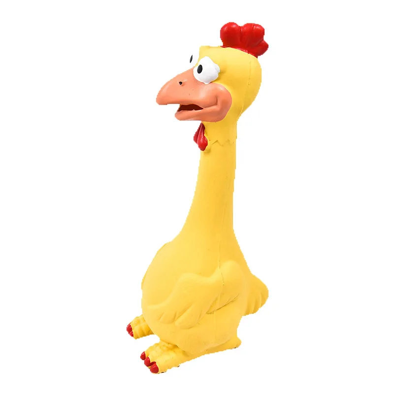 

Wholesale Pet Supplies Latex Cartoon Dog Toy Screaming Chicken Squeakee Dog Toy
