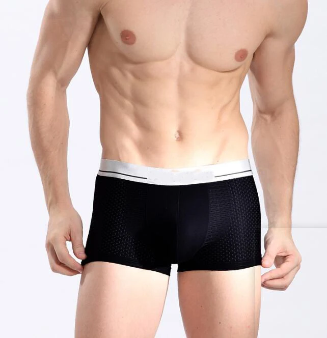 

European Size Boxer OEM Men Sports Compression Underwear Men Nylon Elastic Breathable Underpants Mens Ice Silk Boxershorts