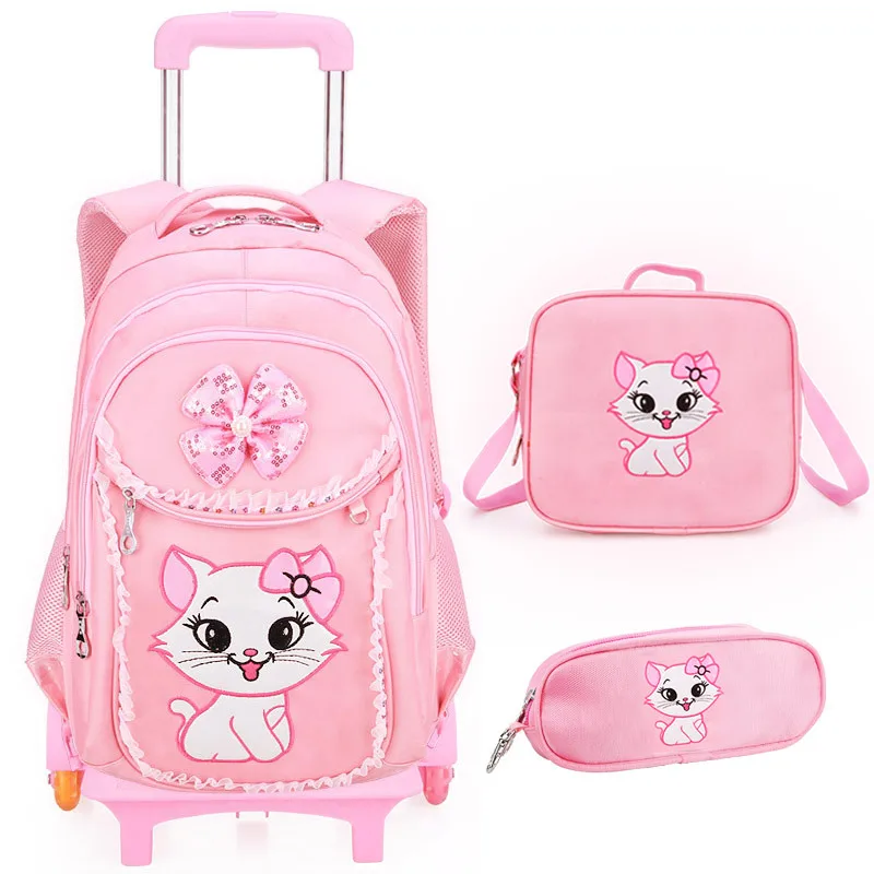 

Premium OEM Twinkle School Bag Girl Large-capacity Cheap Trolley Child Cartoon Backpack