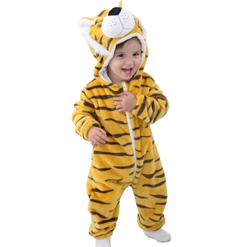 OXGIFT Wholesale Cartoon animal Siamese flannel Long sleeve newborn baby clothes