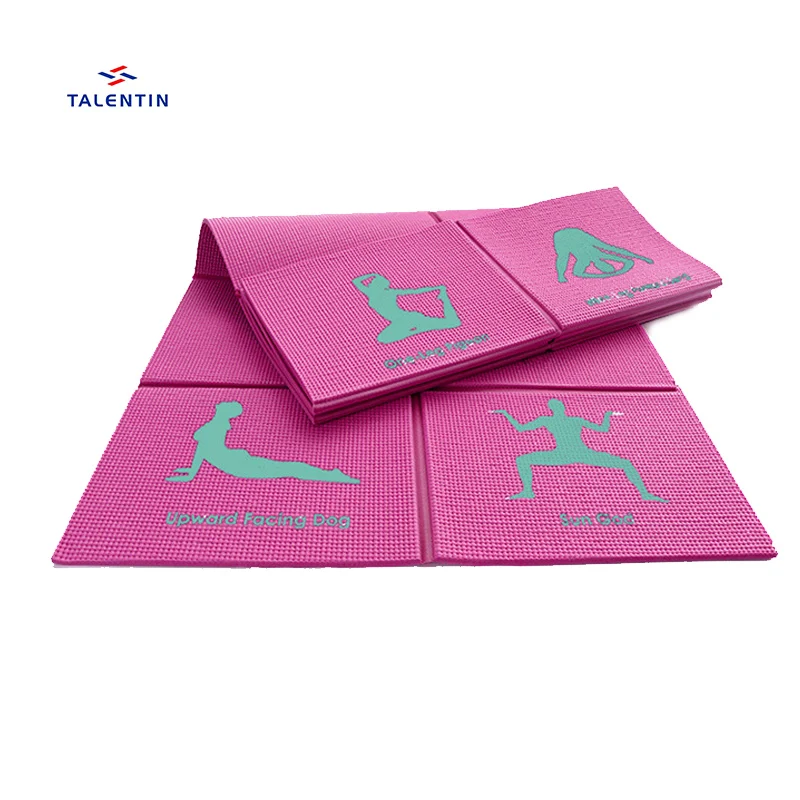 

High Quality Home Fitness Pilates Gymnastics Custom Printed Anti Slip TPE&PVC 8MM Foldable Yoga Mat, Customized color