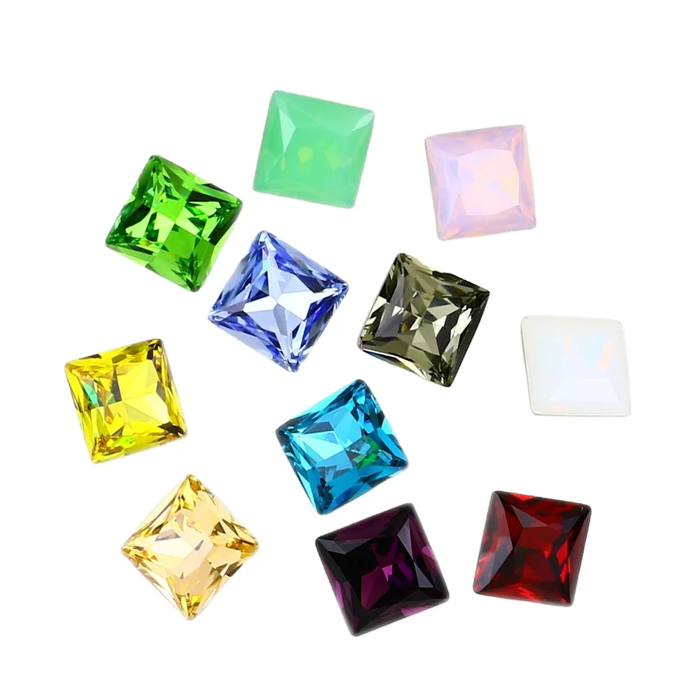 

DZ-3009 Point Back Fancy Stone Square Shape Crystal Stone Mix Color Glass Rhinestone For Jewelry Making