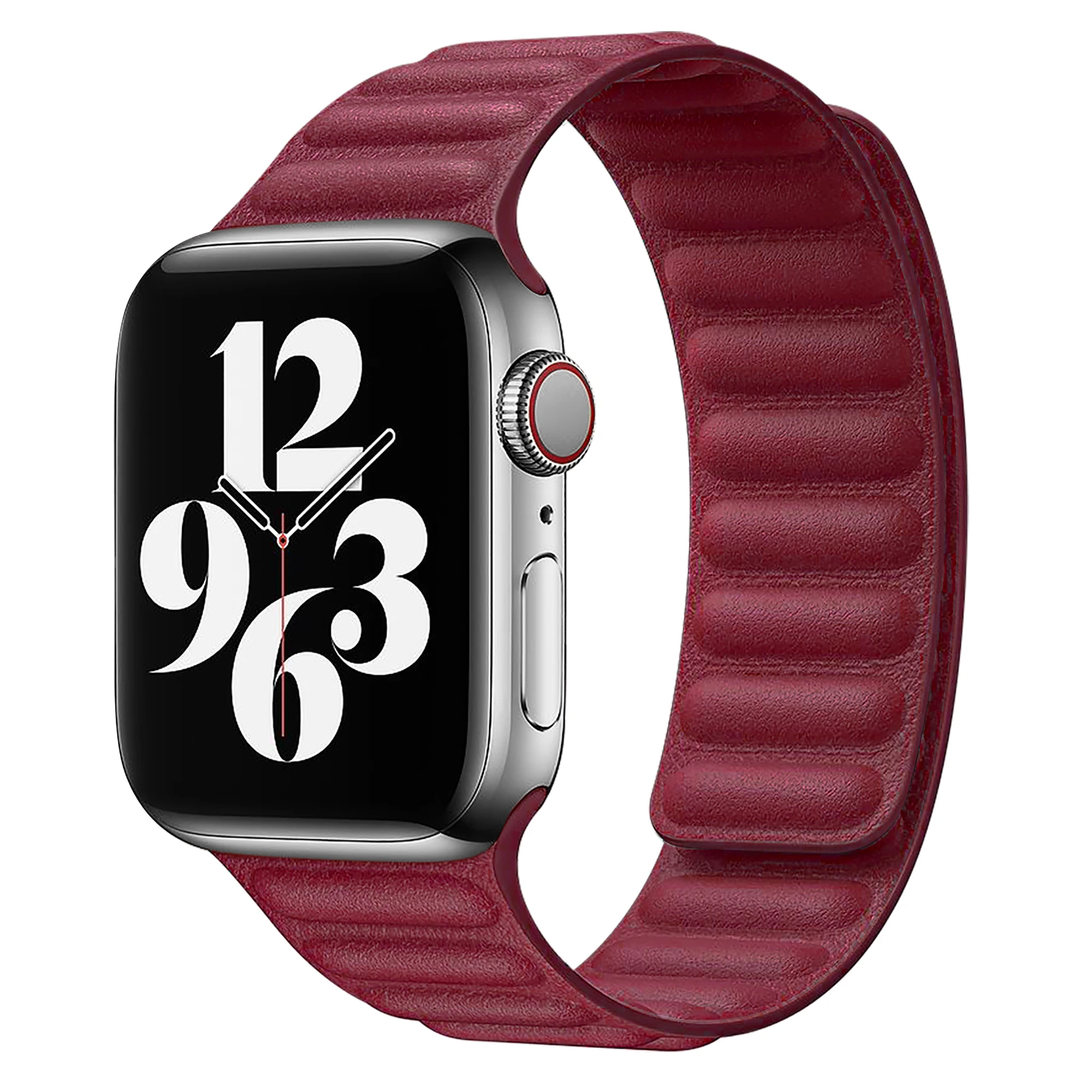 

For iwatch SE Series 6 38mm 40mm 42mm 44mm PU Magnetic Watchbands 5/4/3/2 Watch Leather Link band for Apple