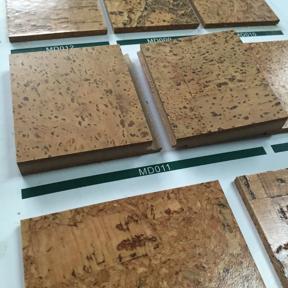 
Cork floating flooring tiles with warm texture, rich color and pattern 