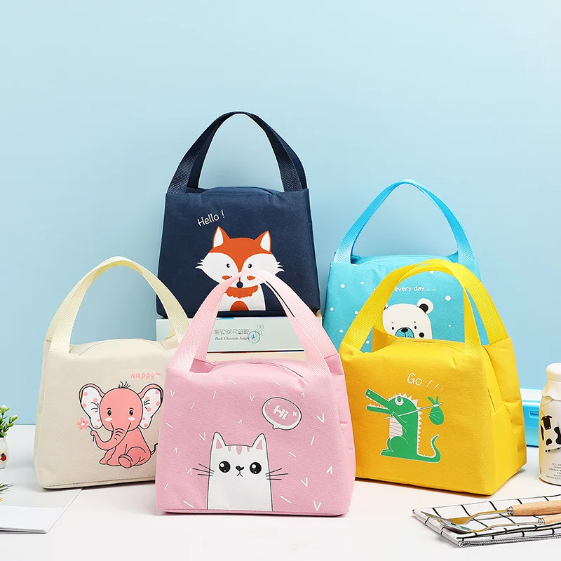 

wholesale custom aluminum foil insulated lunch bag cartoon portable large capacity kids school lunch tote bags for food