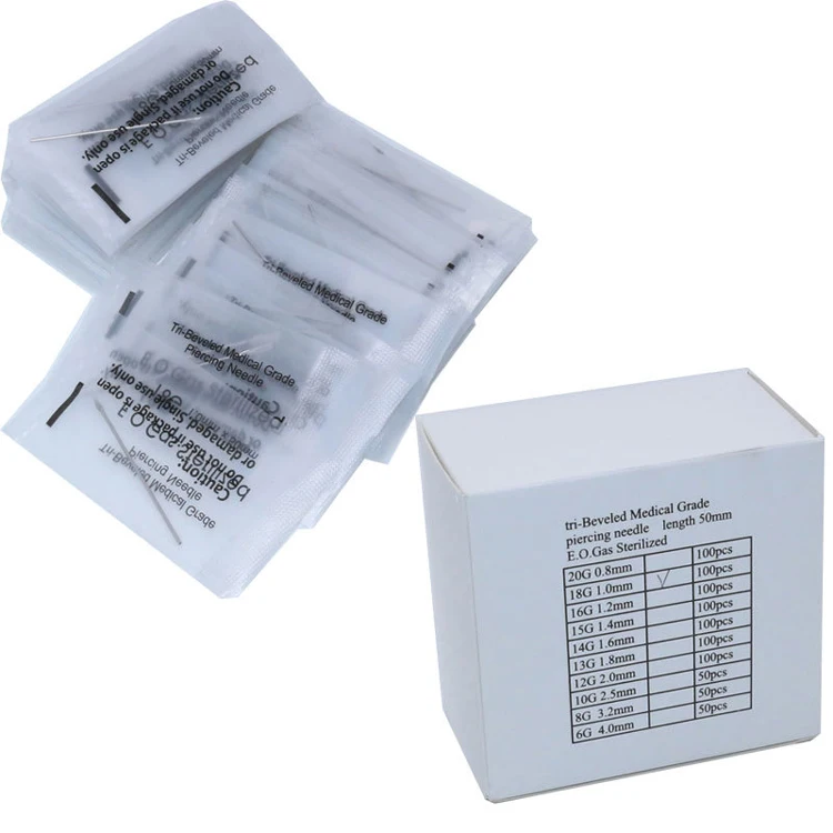 

Kissure Medical Grade 316 Surgical Steel Tattoo Piercing puncture Needle for Piercing Supplies Piercing Kit Body Piercing Tool