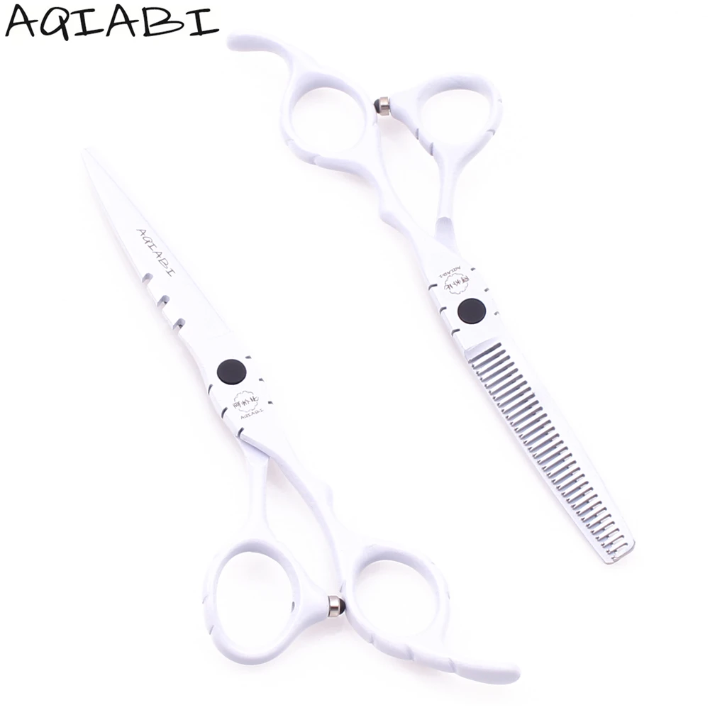 

Professional Barber Scissors 5.5'' 6" JP Steel White Hair Cutting Scissors Thinning Shears Hair Scissors A1010