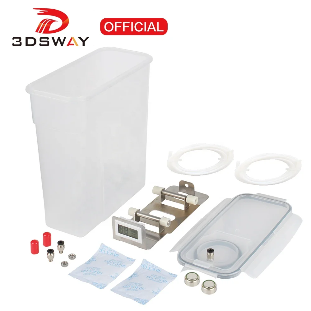 3DSWAY 3D Printer Accessories Dryer Box Filament Storage Holder Sealed Case for TPU ABS PLA Filament Kept Dry