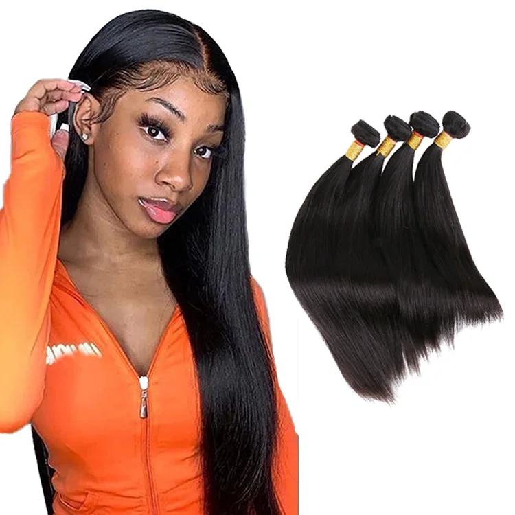

FH wholesale double weft brazilian virgin straight human hair bundles 100% hair 26 inch bundles