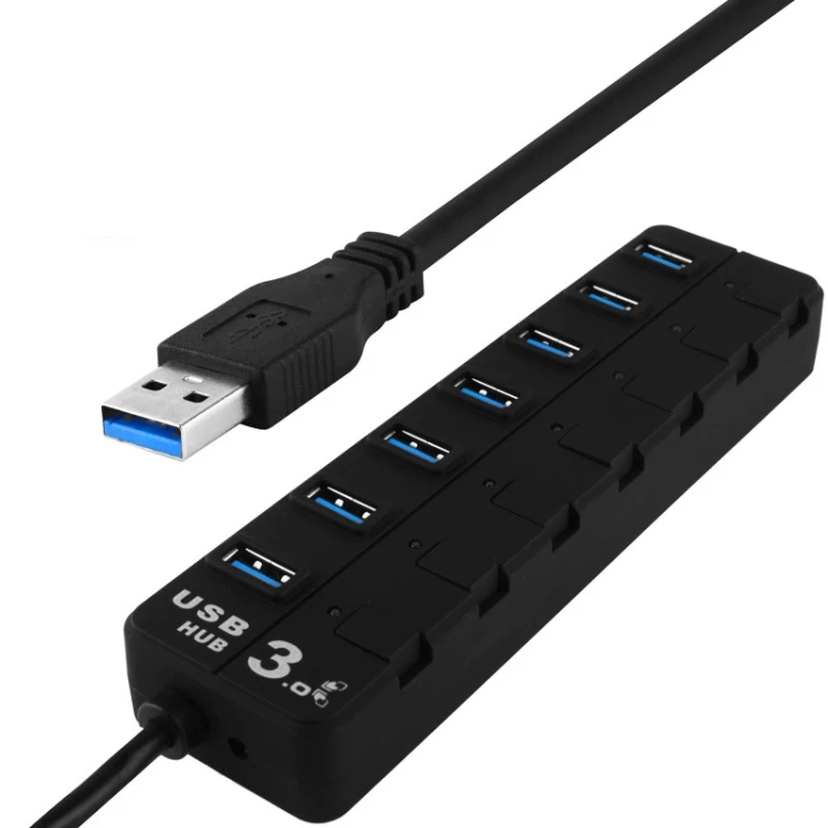 

Wholesale USB 3.0 Hub 7 Ports High Speed USB Hub Expansion with LED Switch For Computer Laptop