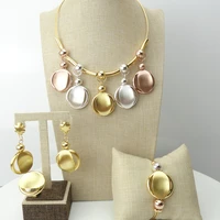 

Exquisite design gold plated brazilian jewelry set FHK6935