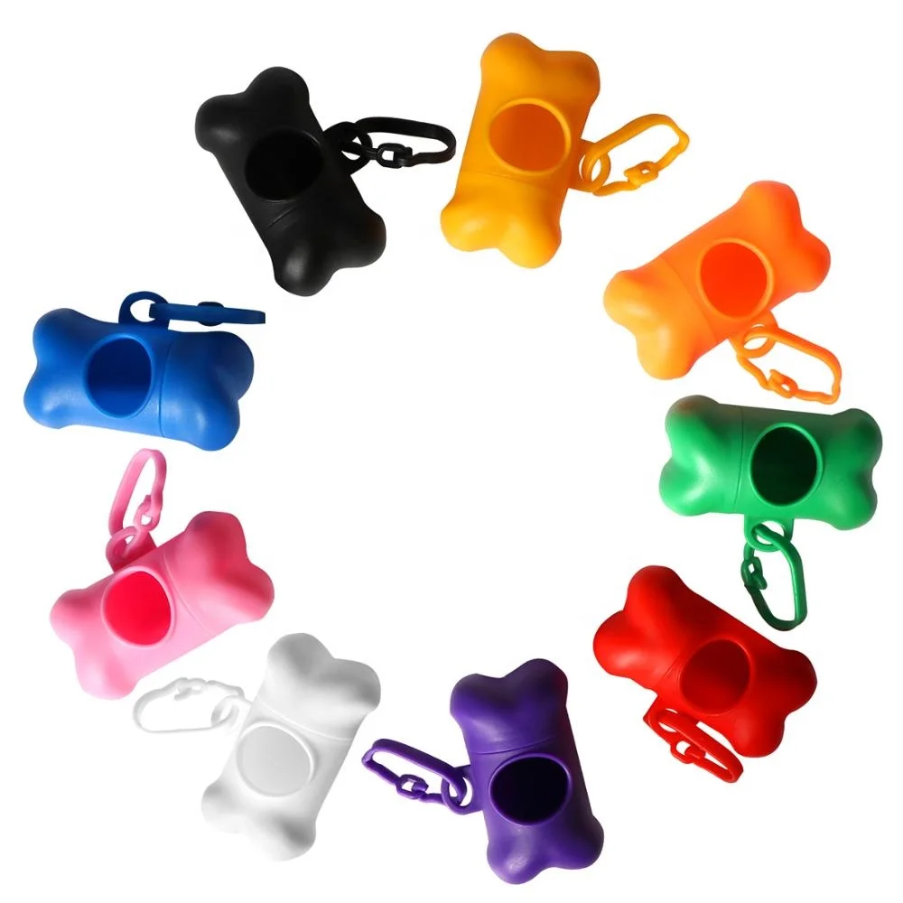 Wholesale bone shaped dispenser Portable dog poop bag dispenser Pet poop bag dispenser