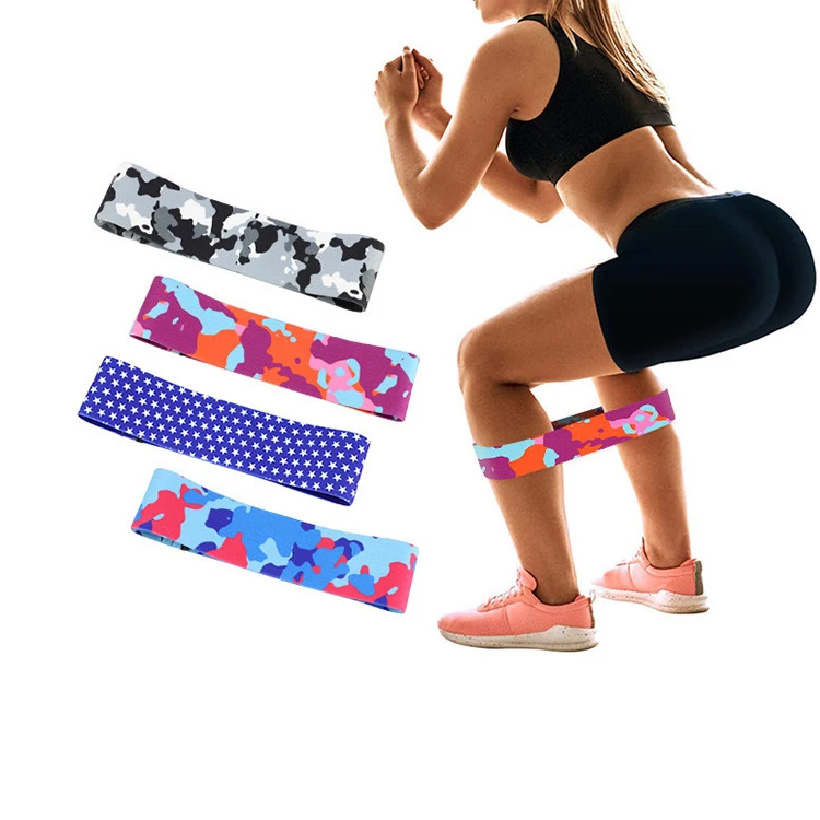 

Bandas De Resistencia Maquinas De Gimnasio Camouflage Fabric Cotton Hip Circle Exercise Fitness Resistance Bands For workout, As picture