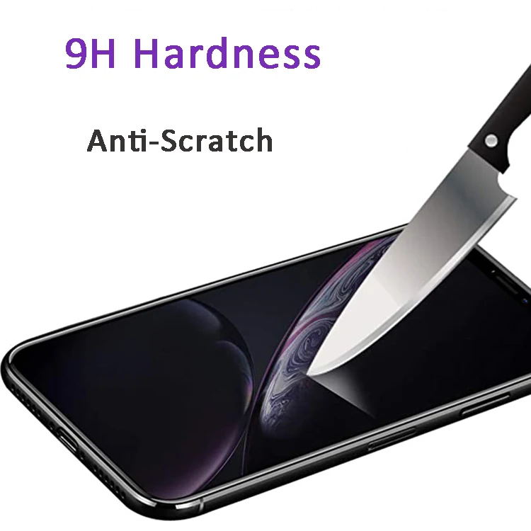 2020 Wholesale 9D 9H Silk Print Anti-Scratch Mobile Phone Tempered Glass Screen Protector Film for iPhone 11 11Pro XR XS X