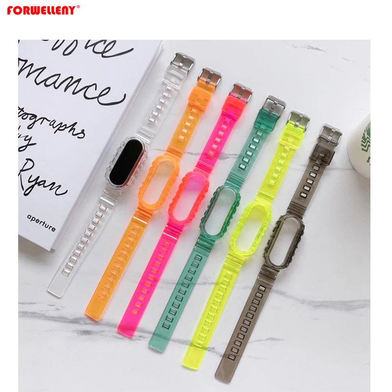 

Forwelleny Xiaomi Mi Band6 band5 Strap TPU Bracelet for Mi Band6 band5 Smart Wrist Strap