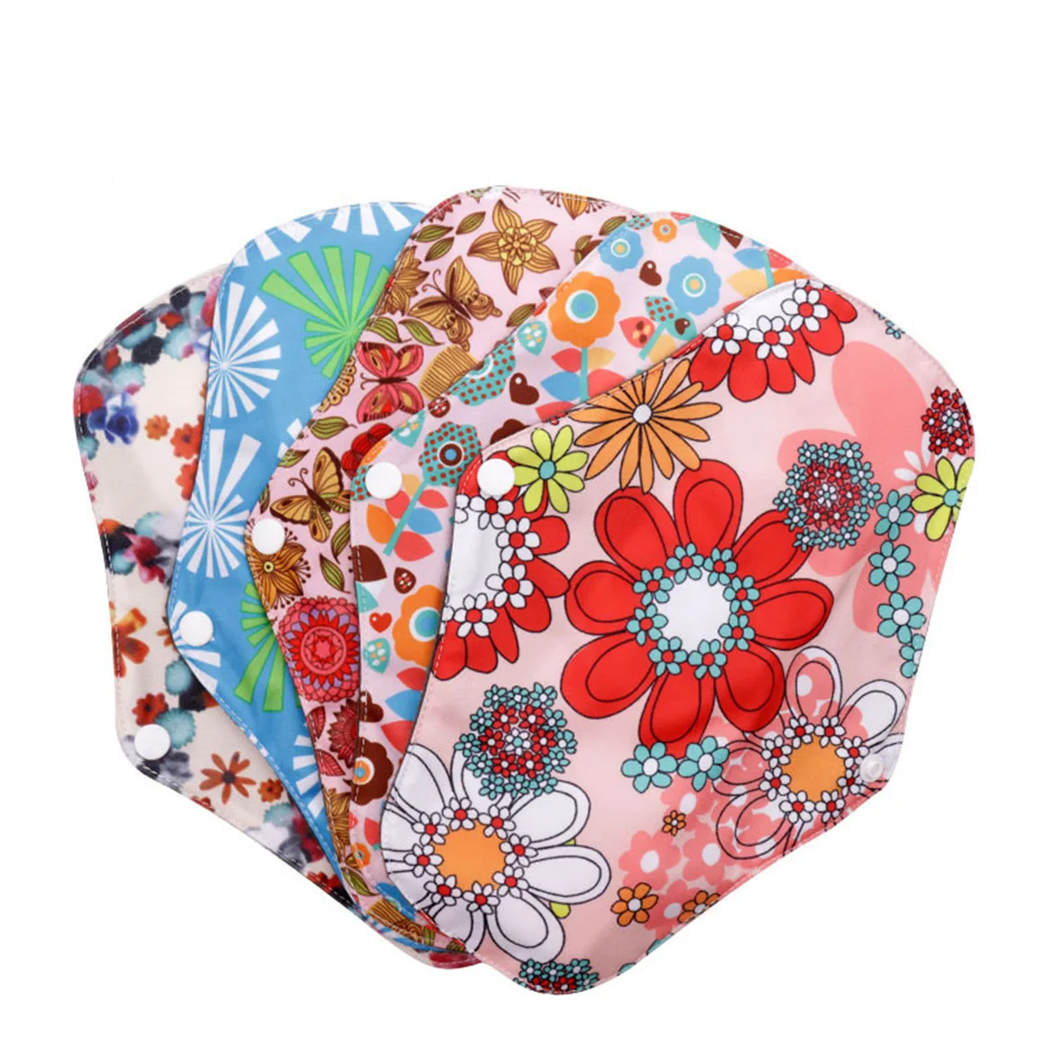 

Bamboo Eco Friendly Sanitary Feminine Hygiene Menstrual Reusable Pads, Multi color