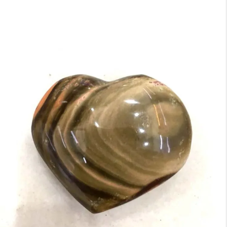 

Natural Marine sea stone heart personality pendant crystal quartz heart stone, Yellow