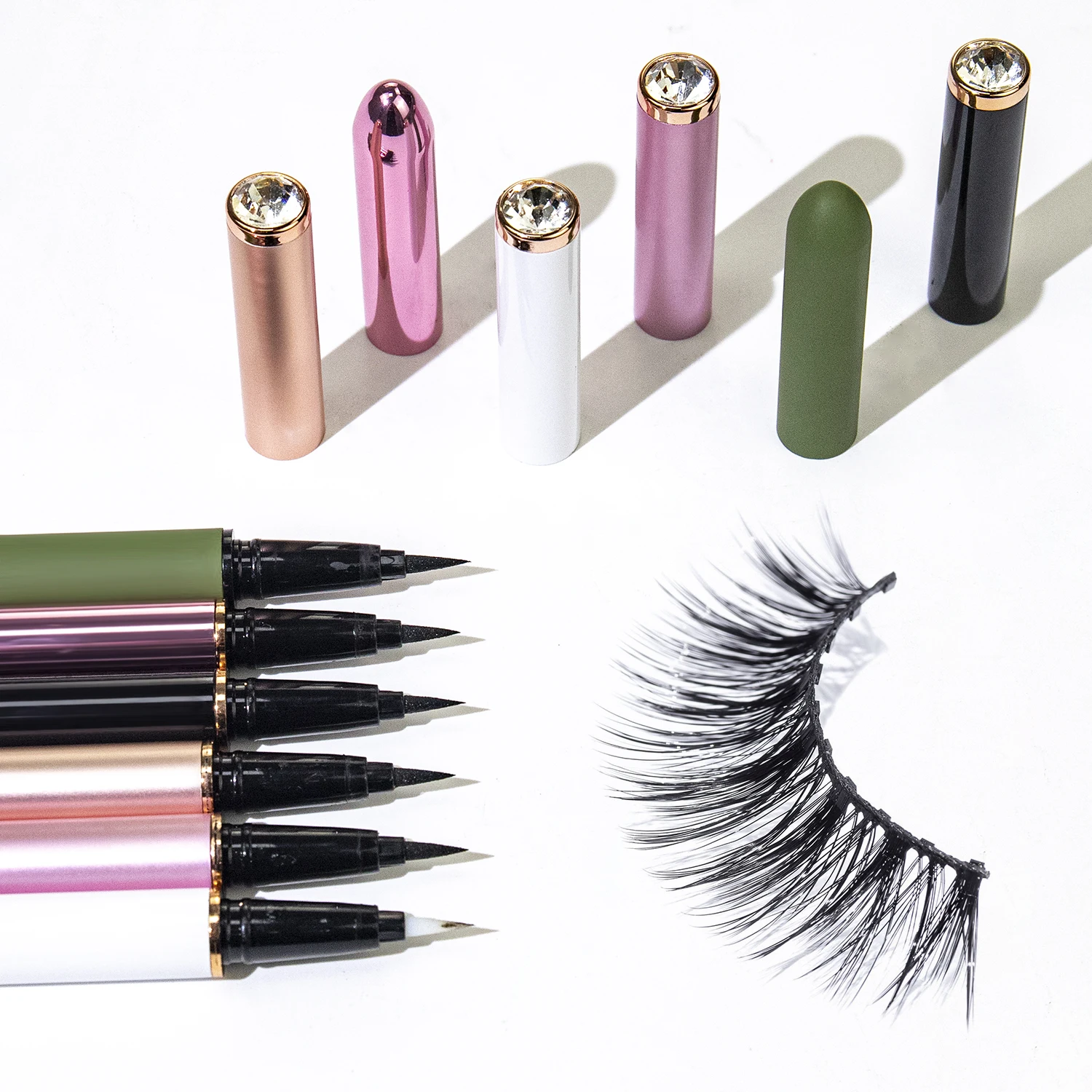 

Tik Tok Pop Self adhesive eyeliner 3d mink eyelashes private label mink lashes magic eyeliner glue pen