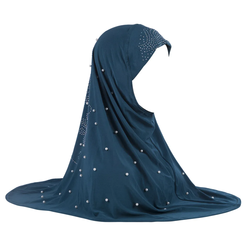 Muslim Prayer Scarf Crystal Linen Single Piece Prayer Scarf Women Hijab Tubran with Many Colors to Choose