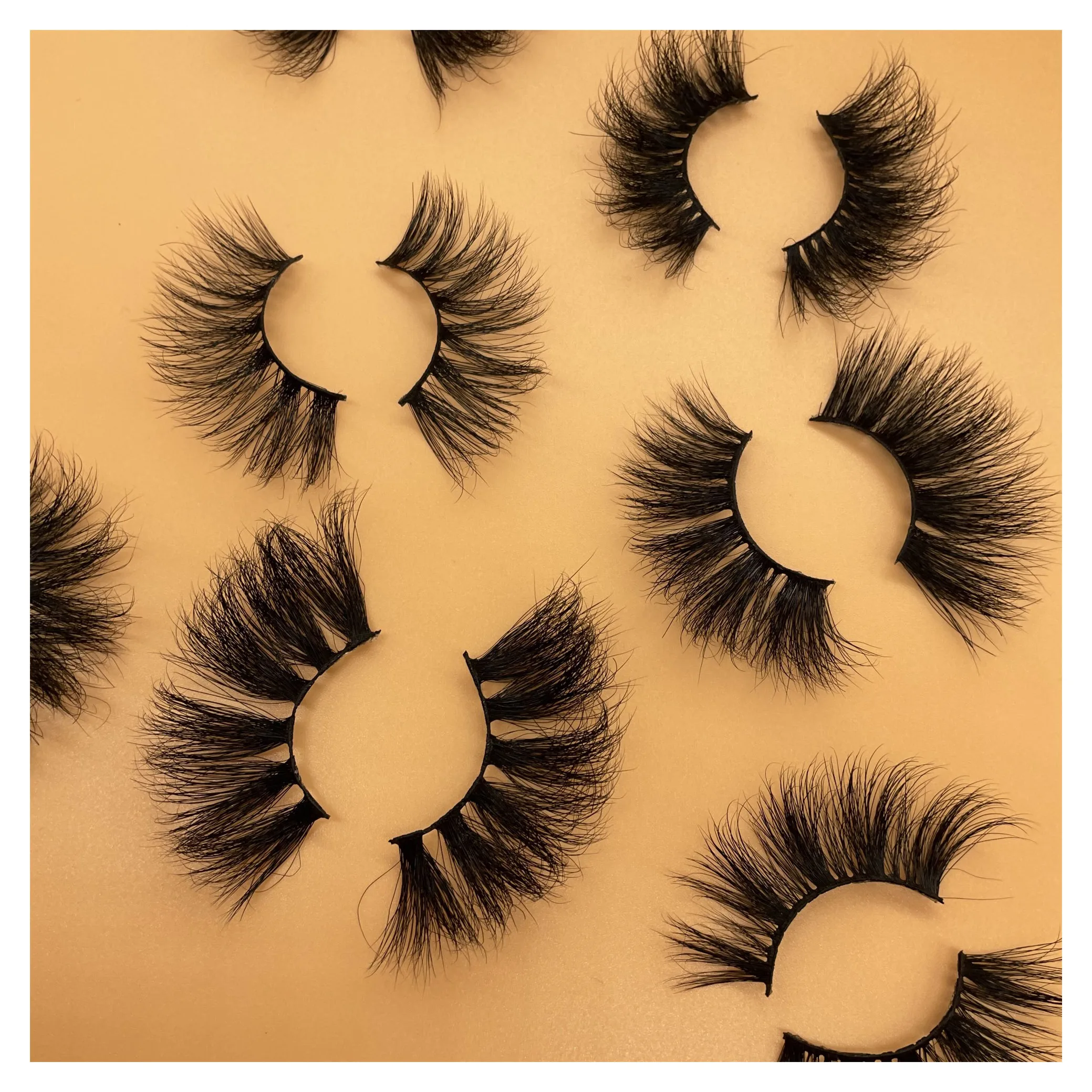 

2021 New arrivals private label 25 mm fluffy mink eyelash handmade cruelty free 3d siberian mink 25mm eyelashes, Colored