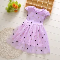 

summer red chinese in stock cheap latest children clothing girl mesh dress designs