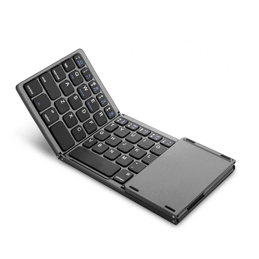 

Universal Folding Wireless Keyboard thin Rechargeable Keypad with Touchpad Mini Keyboard Pad Tablet