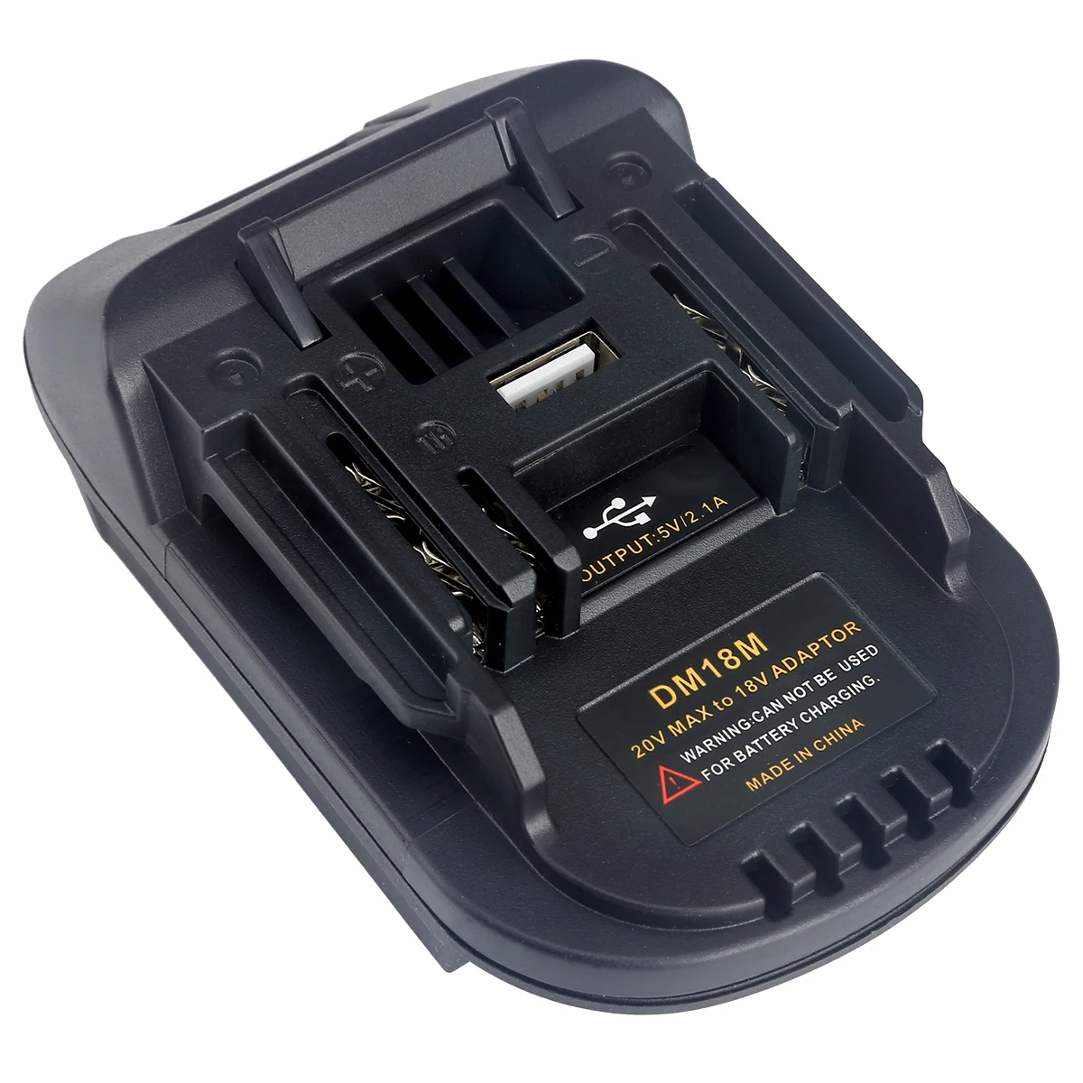 

DM18M 20V To 18V Power Tool Battery Adapter For Dewalt For Milwaukee For Makita BL1830/BL1850 Batteries, Black