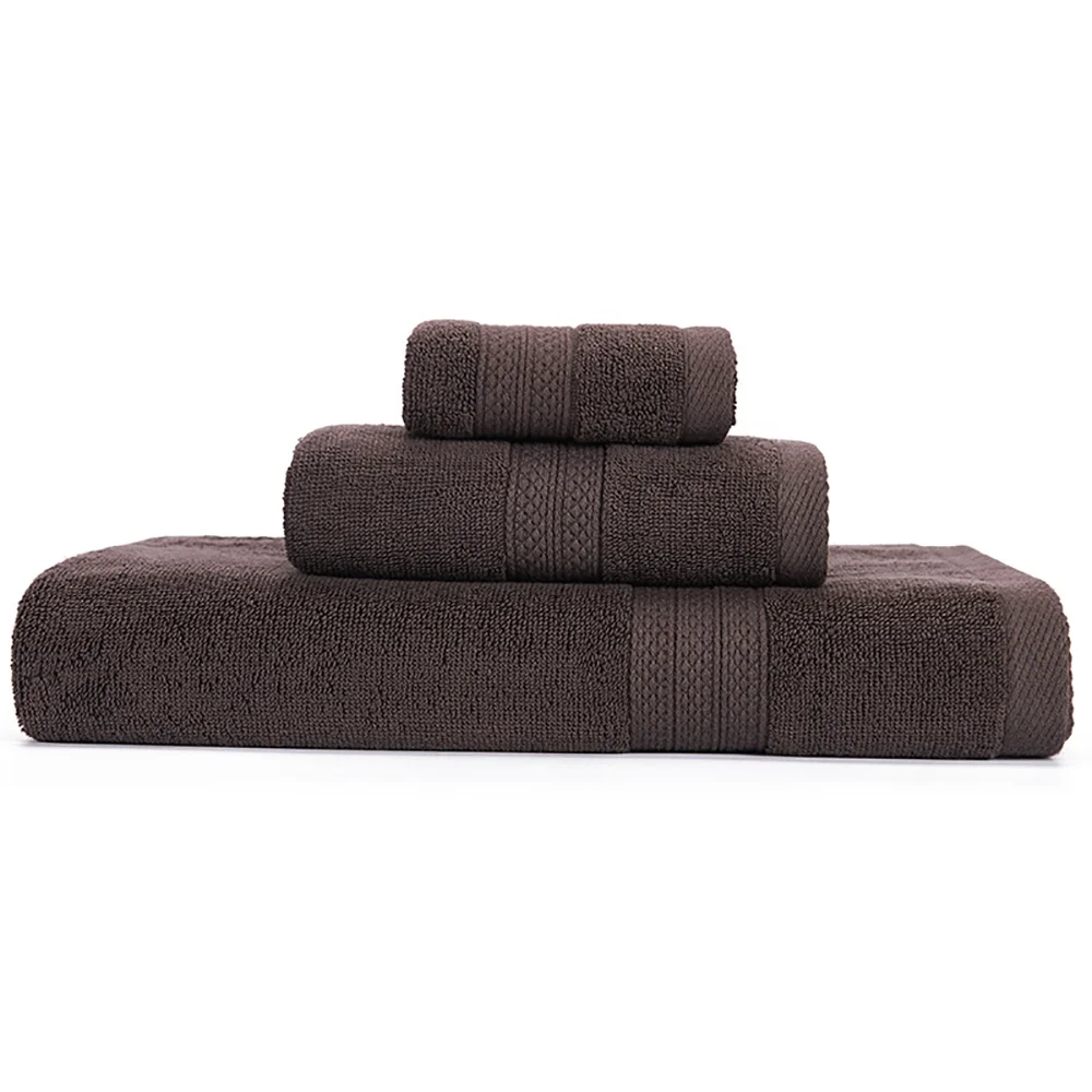 
Wholesale 100% Cotton Luxury Plain Towel, Face Cloth Hand Towel Bath Towel Set 