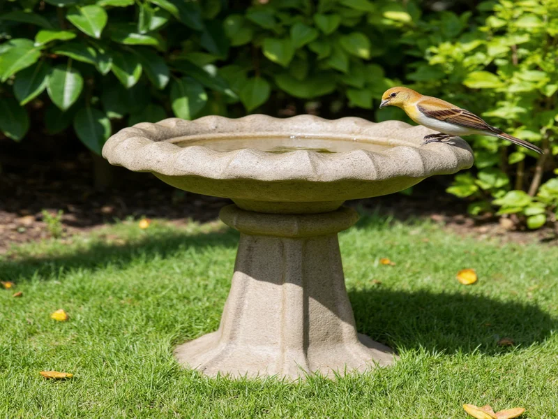 homemade bird bath