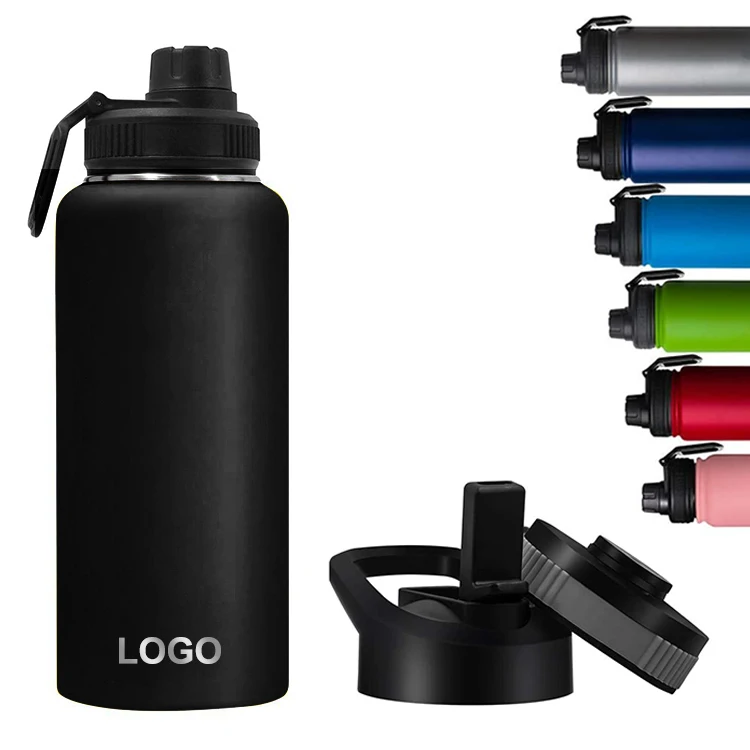 

Wide Mouth Double Wall Flask Vacuum Insulated Stainless Steel Sports Water Bottle with Straw Lid Eco friendly, Customized color