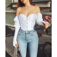 

Free Shipping Spring Autumn sexy women's Front Tied One Shoulder ladies' blouses & tops