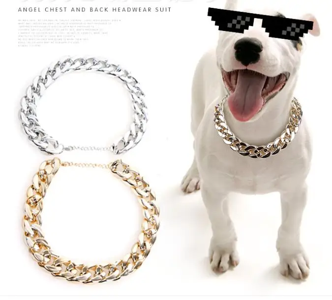

Hot sale wholesale pet accessories luxury pet collars big dog chain dog chain collar, As pictures