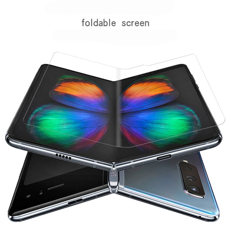 

AG Matte Flexible TPU Film Clear Unbreakable Membrane Hydrogel Screen Protector For Samsung Galaxy Fold, Transparent , matte
