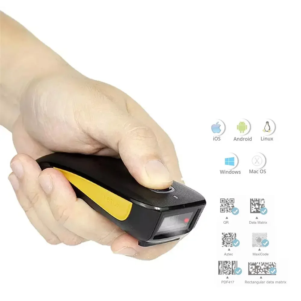 

Netum C750 High Speed Portable Wearable Ble Mini Barcode Scanner Wireless Finger Reader Qr Code Scanner For Inventory