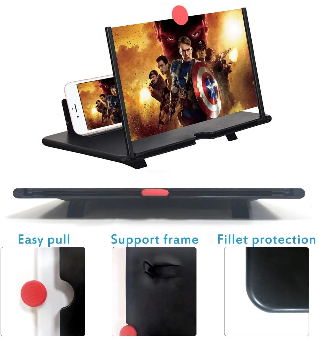 12 Inch Mobile Phone Screen Magnifier Screen Amplifier Folding Enlarged