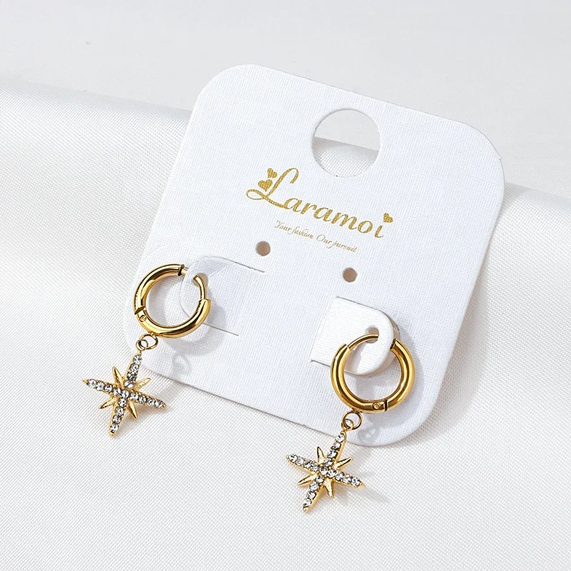 

Factory Original Design 2021 Spring and summer new style fashion jewelry star-shaped simple Pendant Earring Hoop Huggie