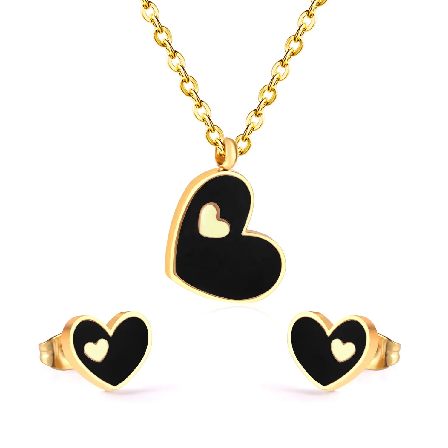 

Best Valentine's Day Present Girls Accessories My Heart Necklace Jewelry Set