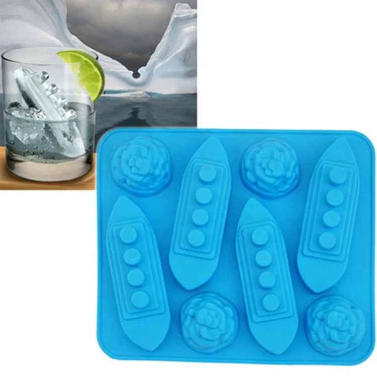 
3D ship silicone molds 3d boat shape handmade dorative mold funny cake molds 