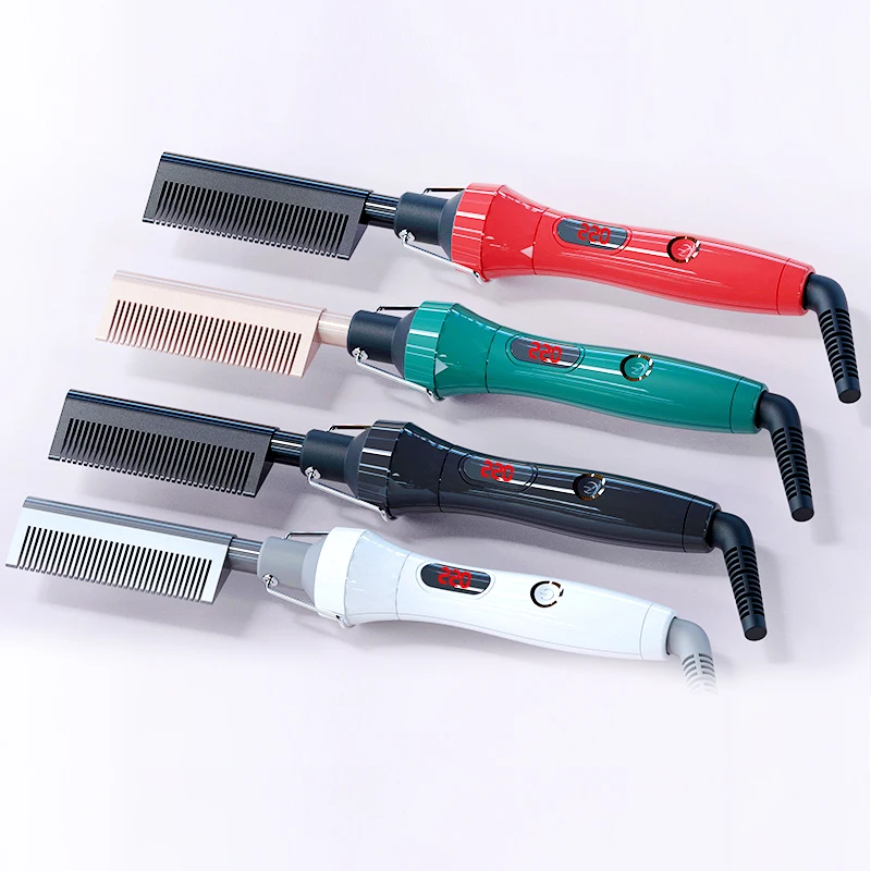 

Premium Quality 450 Digital Ceramic Thin Electric 500 Line Hot Comb Flat Iton Set With Custom Logo, Customized color