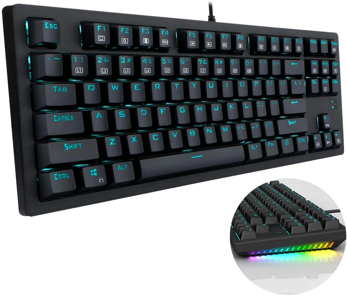 

2021 mechanical keyboard and mouse Factory oem pc gaming keyboard oem gaming mouse, Black