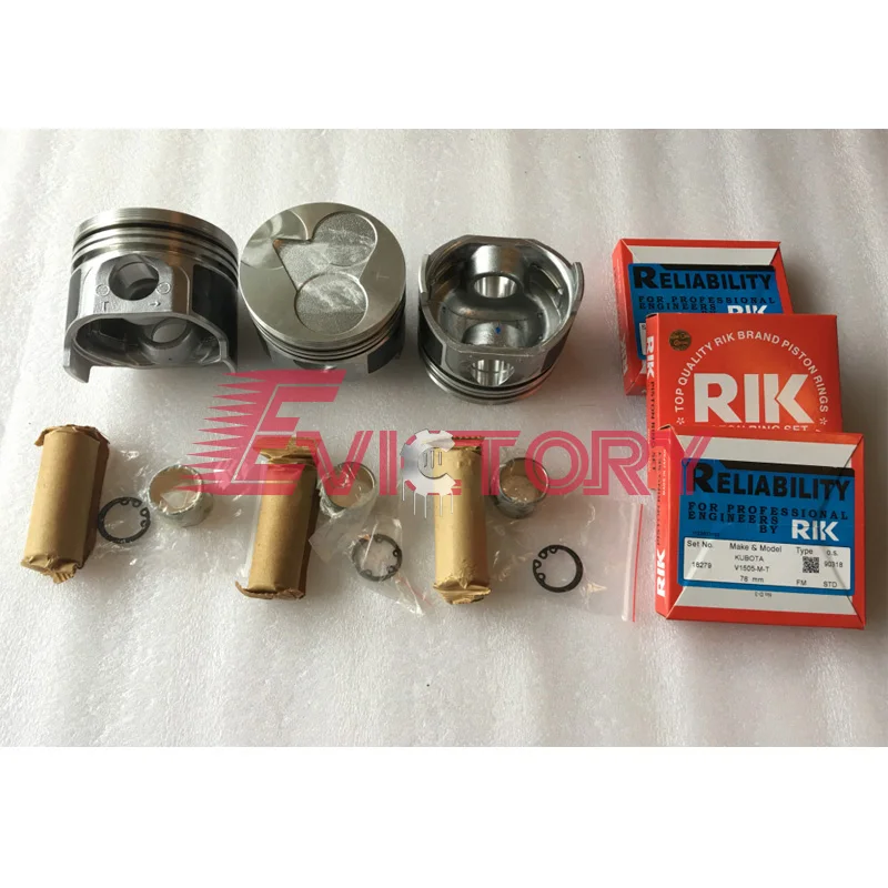 

For kubota D1305 overhaul rebuild kit piston full gasket bearing valve guide