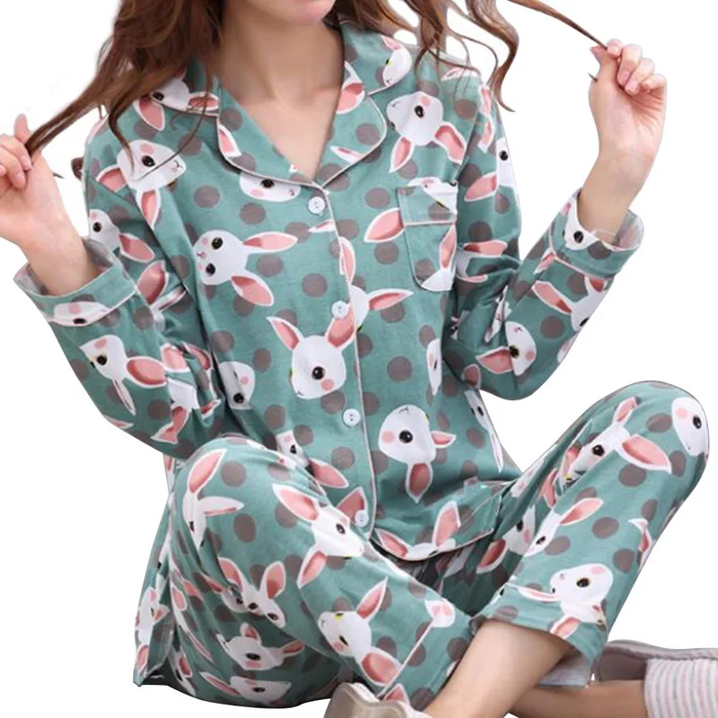 

Women's Sleepwear Women Pyjama Set Long Girls Long Sleeve Sleepwear Suit Pants
