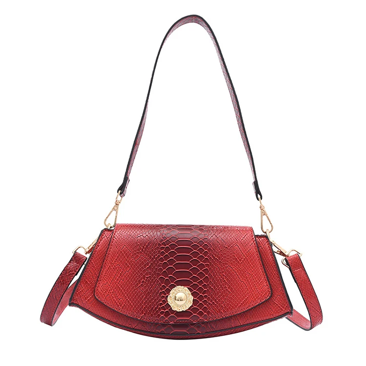 

EG495 Hot selling new trending stylish designers snakeskin pattern shoulder messenger small bags 2022 simple woman's handbag