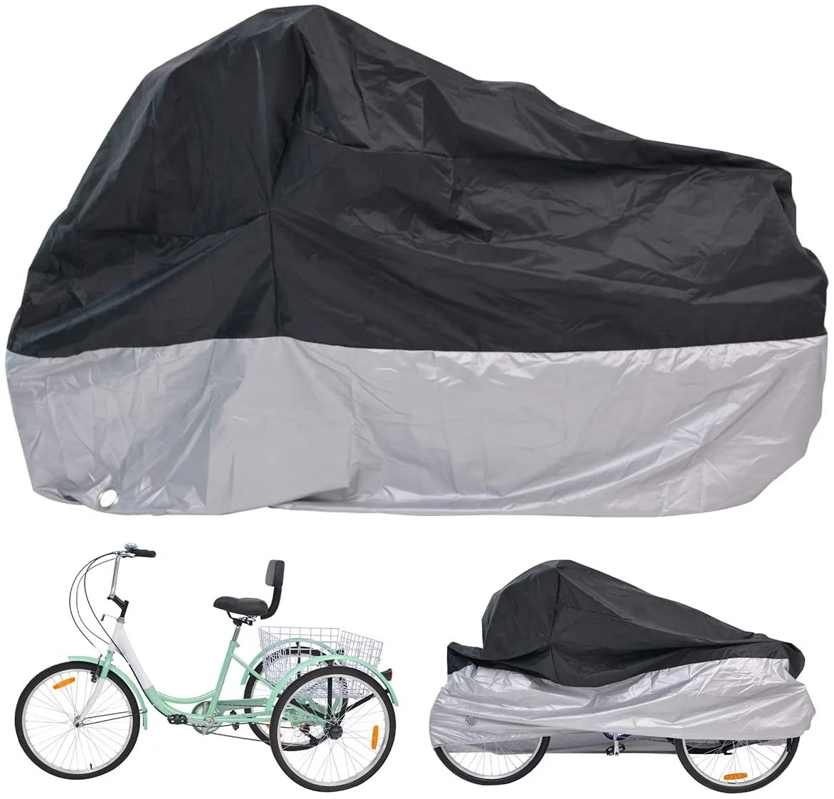 

Factory Price Heavy Duty Windproof 190T Waterproof Outdoor Dust Rain Bicycle Bike Cover, Customized color