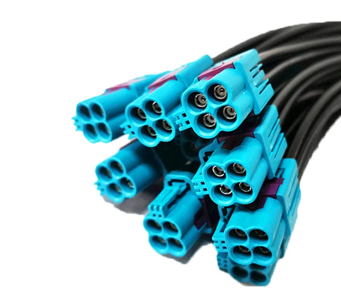 FOXECO Four In One Rosenberger Quad Mini-Fakra 4in1 Z-Type Fakra 4pin for Communication GPS Antennas